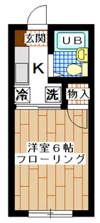 フラット小川【1階】の間取り