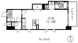 1Kの間取り画像