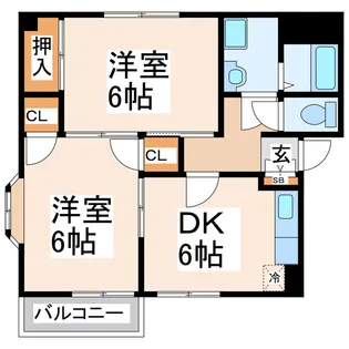 アーバン不知火VI【1階】の間取り