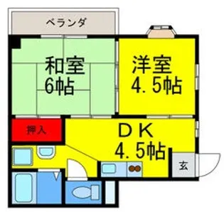 ニッシンハイツ【4階】の間取り