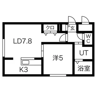 1LDKの間取り画像