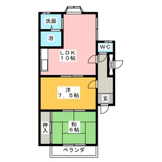 ハーモニー丹羽【2階】の間取り