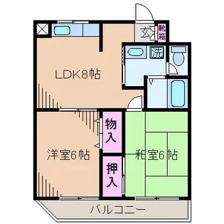 レクエルド日吉【1階】の間取り