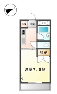 1Kの間取り画像