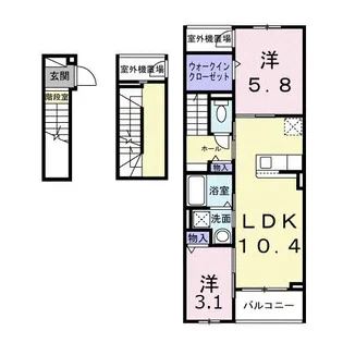 リガーレ シダミ【3階】の間取り
