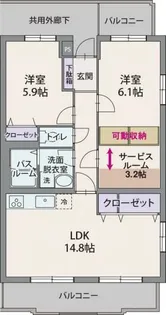 パライソ【4階】の間取り