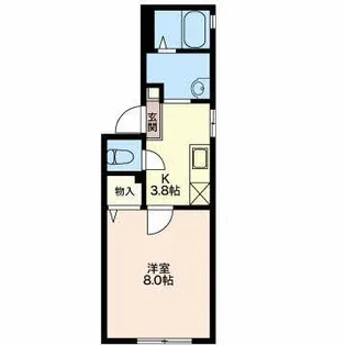 コーポアルデア【1階】の間取り