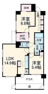 ザ・パークハウス新検見川南【1階】の間取り