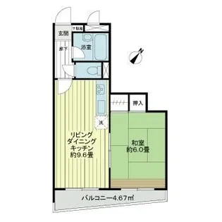 ライオンズマンション八王子めじろ台【6階】の間取り