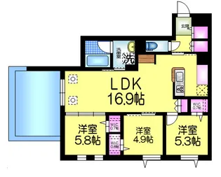 東京都荒川区東尾久8【マンション】の間取り
