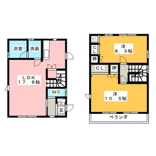 愛知県名古屋市中川区戸田明正2【一戸建】の間取り