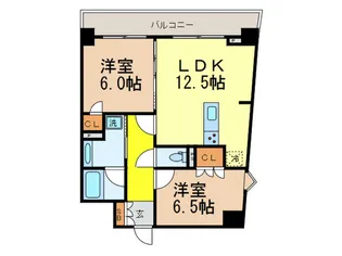 アンビエンテ駒込【8階】の間取り