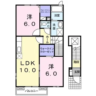 リアン・ロジュマン B【2階】の間取り