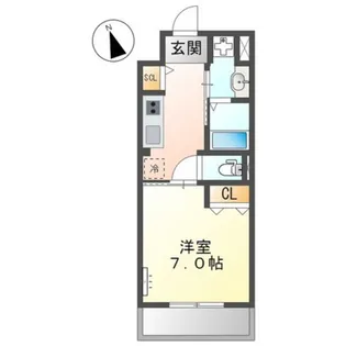 ラメール上天満【1階】の間取り