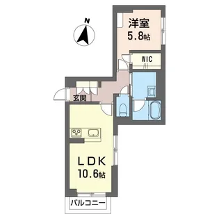 フラッツ秋津【3階】の間取り