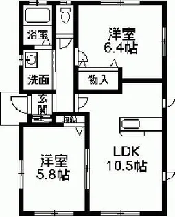 群馬県伊勢崎市下触町【一戸建】の間取り