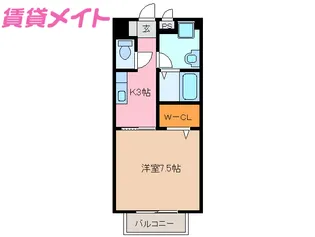 BM亀山II【1階】の間取り