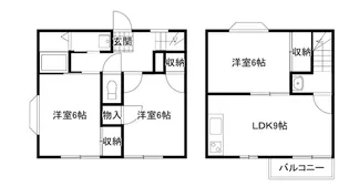 鼻高テラスハウスA・B・C・Dの間取り