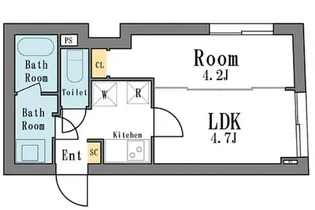 LEGALAND東中野【2階】の間取り
