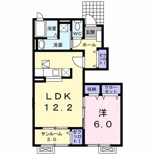 新潟県新潟市南区戸頭【アパート】の間取り