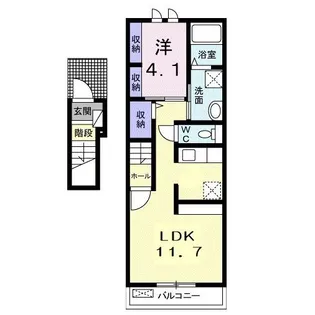 シャーヴィラージュ・K A【2階】の間取り