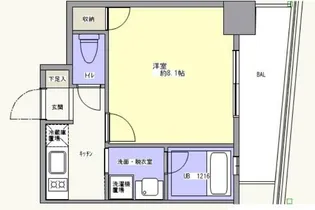 Brio武蔵小山【4階】の間取り