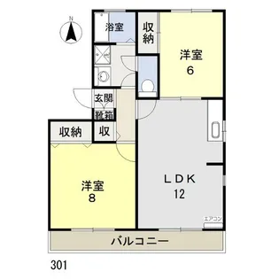 クレセント中仙道【3階】の間取り