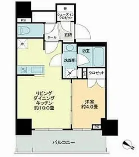 ライオンズ千代田岩本町ミレスーKDA【8階】の間取り