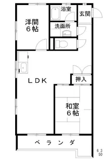 コーポ清風【4階】の間取り