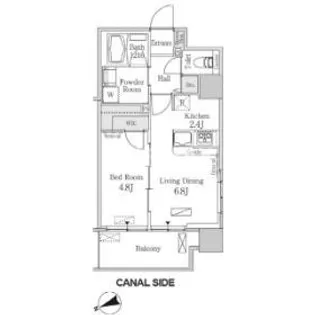 パークフラッツ芝浦【2階】の間取り