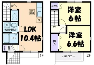 2LDKの間取り画像