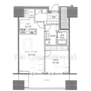 麻布台ヒルズ レジデンスB【7階】の間取り