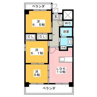 ラ・ミノールII【3階】の間取り