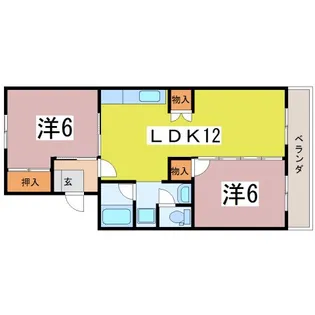 メゾンサンクレール【1階】の間取り