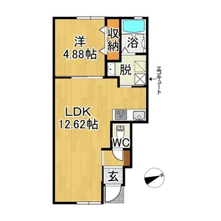 Calme代官町 A【1階】の間取り