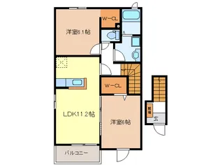 ラ・アクア【2階】の間取り