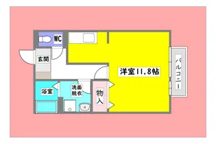 広島県東広島市西条西本町【アパート】の間取り