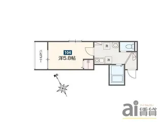 東京都東村山市本町3【アパート】の間取り