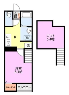 Cottage Okura III【1階】の間取り