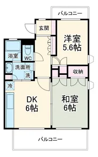 ファミールヴィラ多摩【1階】の間取り