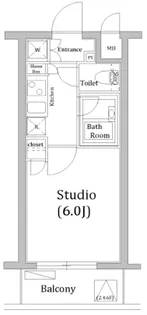 パレステュディオ神楽坂【2階】の間取り