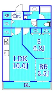 ライオンズステージ関内メダリオン【8階】の間取り