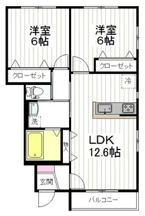 ハヤシハイツ【1階】の間取り