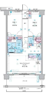 GENOVIA隅田川east skygarden【6階】の間取り