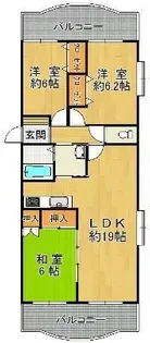 グランシエロ内坪井【6階】の間取り