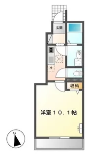 ハッピークローバーB棟【1階】の間取り