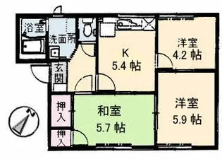 フレグランス宮郷 A棟【2階】の間取り