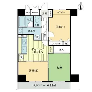ライオンズマンション八王子南町【5階】の間取り