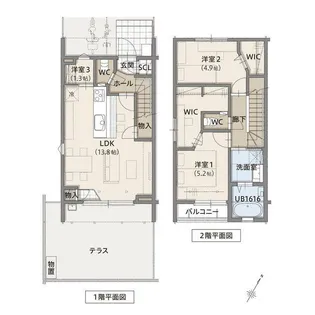 東京都日野市平山4【一戸建】の間取り