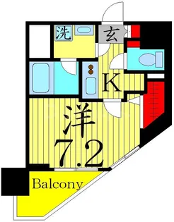 スカイコートプライム亀戸【2階】の間取り